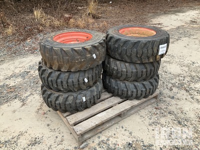 Quantity of (6) 10-16.5 Tires - Fits Skid Steer