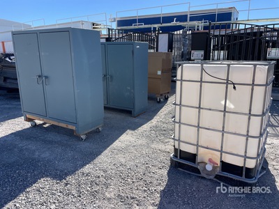 Quantity of (3) Gang Boxes/Cabinets & Poly Tank