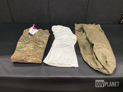 (11) Pairs of Trousers, (15) Clothing Bags, (3) Coats & Assorted Items