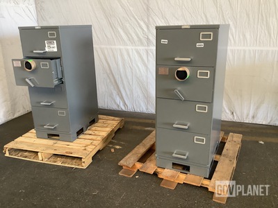 (2) Alpha Safe Filing Cabinet Safes