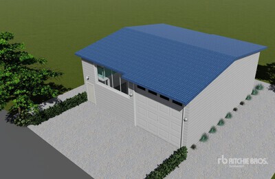 40 ft x 40 ft x 20 ft Insulated Building w/40 ft Storage Container Struttura mobile (Unused)
