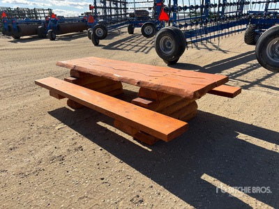 10 ft Artistic Log Picnic Table