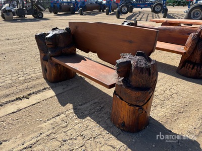 Cedar Chainsaw Carved Bear Bench
