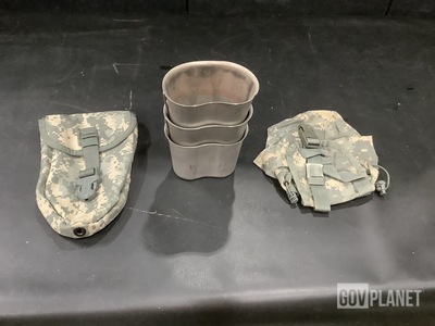 (135) Entrenching Tool Carriers, (134) Canteen Pouches & Assorted Items