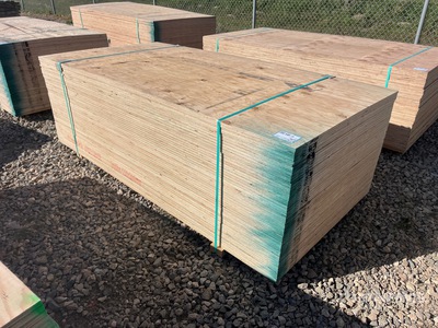 Quantity of (50) 5/8 in x 4 x 8 CSP/DFP No Stamp Plywood (Unused)