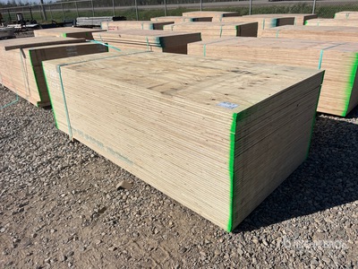 Quantity of (50) 5/8 in x 4 x 8 CSP/DFP No Stamp Plywood (Unused)