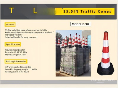 Quantity of (250) 2025 TL C-90 Verkeer kegels (Unused)