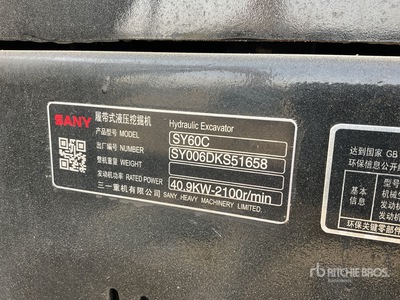 2022 Sany SY60C Mini Excavator