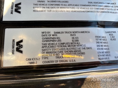 2024 Western Star 49X 6x4 Sleeper Winch Truck