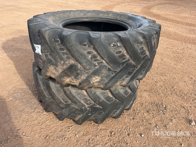 Quantity of (2) 420/70R24 を見 Tires
