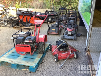 Quantity of (11) Push Mowers, (1) Walk-Behind Tiller & (1) Water Pump