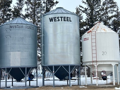 Westeel 1505 +/- 3200 bu 5 Ring Hopper Grain Bin