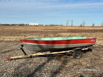 1980 Lund C-14 14 ft Bateau de pêche w/ Trailer