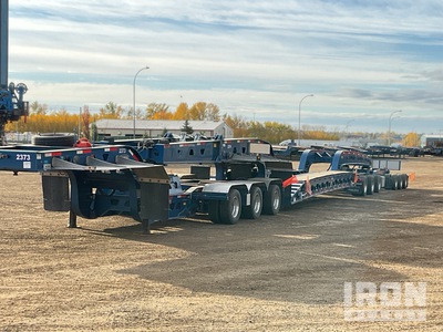 2022 Aspen Custom 185400 lb 9 Rows of 4 135 ft Extendable Single Drop Removable Gooseneck Lowboy Trailer