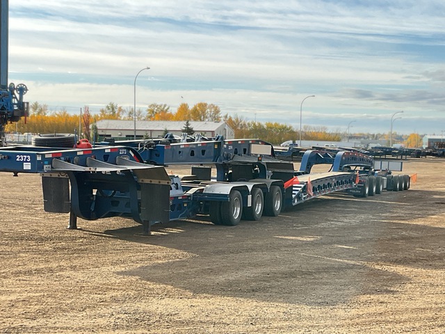2022 Aspen Custom 185400 lb 9 Axle 135 ft Extendable Single Drop Removable Gooseneck Lowboy Trailer