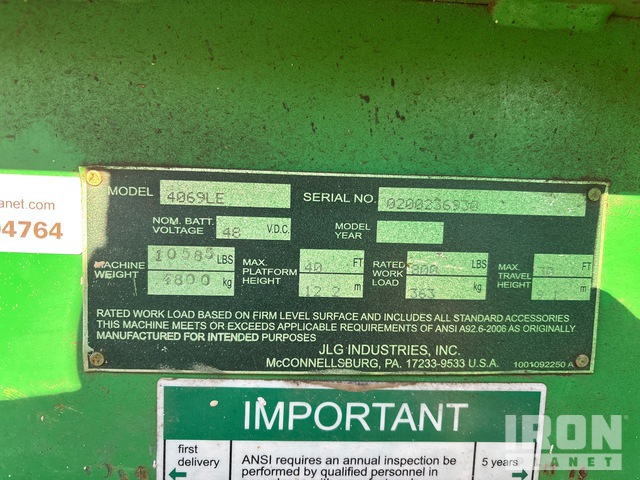 ELEVADOR TIJERA 2014 JLG 4069LE