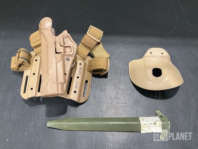 (6) Pistol Holsters, (225) Stakes & Assorted Items