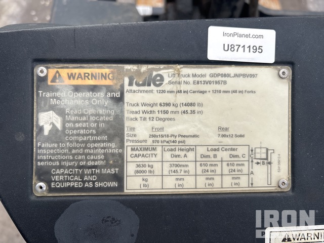 MONTACARGAS YALE GDP80FS