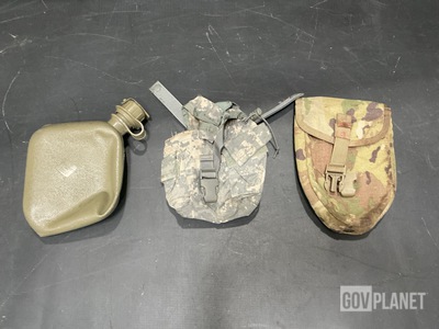 (80) Water Canteens, (159) General Purpose Canteen Pouches & Assorted Items