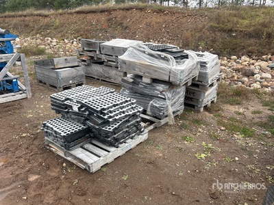 Quantity of (3) Pallets of Black Rubber 2 ft x 4 ft feeder screens