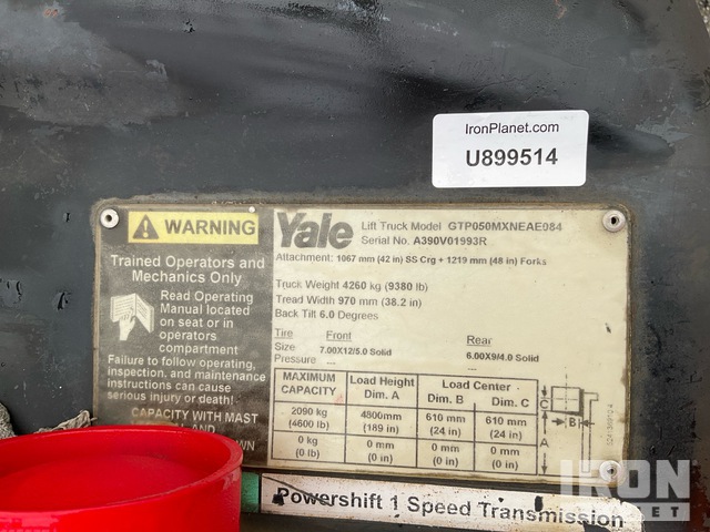 MONTACARGAS 2017 YALE GTP050MXNEAE084