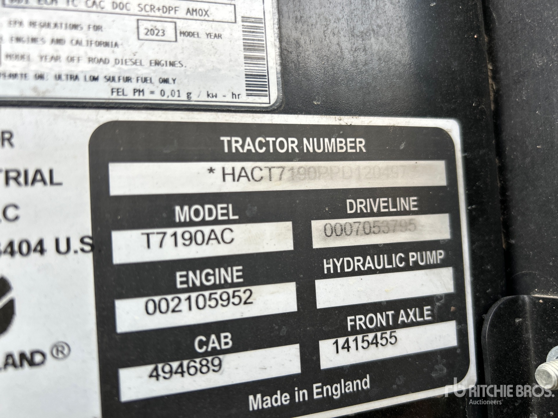 2023 New Holland T7.190 Trattore agricolo 4RM