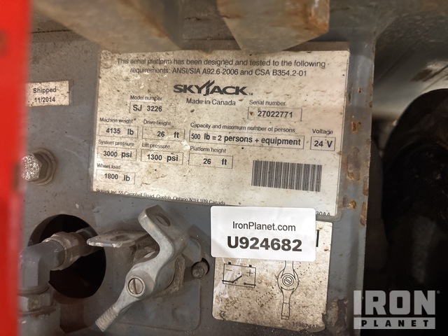 ELEVADOR TIJERA 2015 SKYJACK SJIII3226