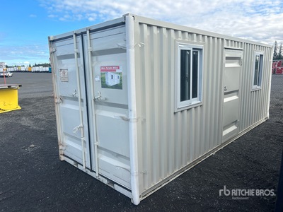 18 ft 7 in x 6 ft 7 in Skid-Mounted Mobile Office