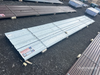 Quantity of (20) 20 ft x 3 ft White Metal Roof Panels (Unused)
