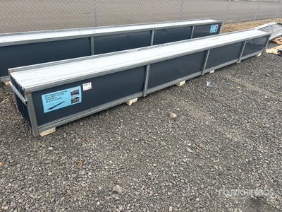 Quantity of (30) 20 ft x 17.7 in Grey Metal Roof Panels (Unused)