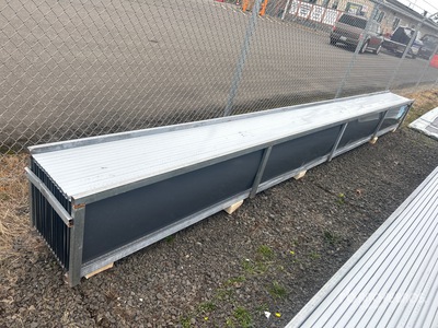Quantity of (30) 20 ft x 17.7 in Grey Metal Roof Panels (Unused)