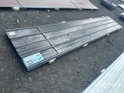 Quantity of (30) 16 ft x 3 ft Black Metal Roof Panels (Unused)