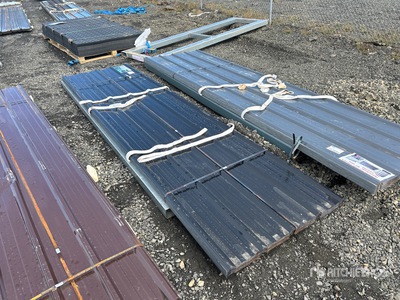 Quantity of (70) 12 ft x 3 ft Black Metal Roof Panels (Unused)