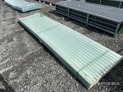Quantity of (100) 12 ft x 3 ft Clear Polycarbonate Roof Panel (Unused)