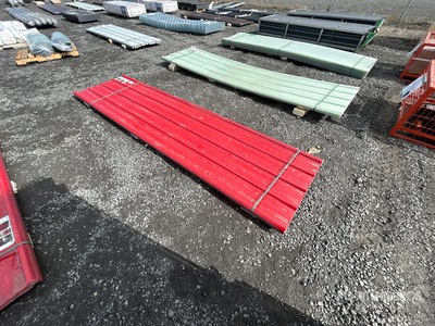 Quantity of (30) 12 ft x 3 ft Red Polycarbonate Roof Panel (Unused)