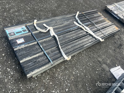 Quantity of (70) 8 ft x 3 ft Black Metal Roof Panels (Unused)