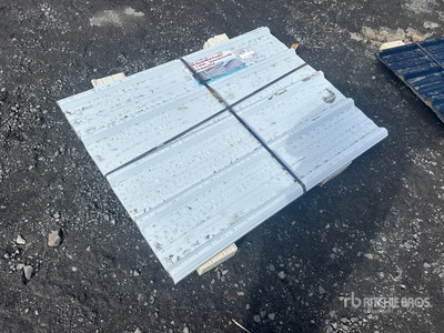 Quantity of (20) 3 ft x 4 ft White Metal Roof Panels (Unused)