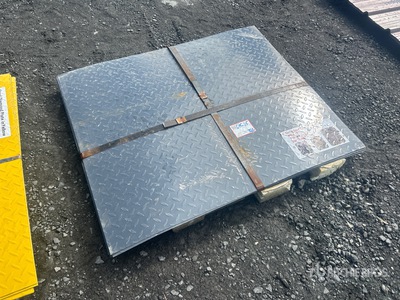 Quantity of (20) Grey Steel Diamond Plate (Unused)