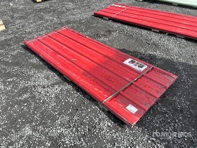 Quantity of (30) 8 ft x 3 ft Red Polycarbonate Roof Panel (Unused)
