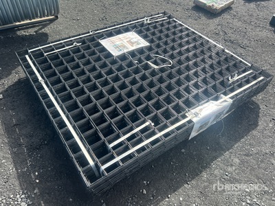 Quantity of (40) 60 in x 72 in 6 Gauge Black Metal Rail Panel (Unused)