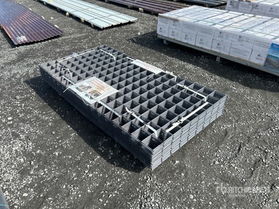 Quantity of (40) 36 in x 72 in 6 Gauge Grey Metal Rail Panel