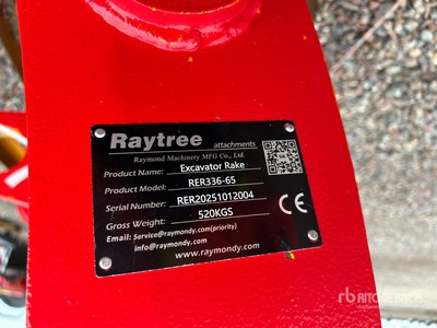 2025 Raytree RER336-65 65 in Excavator Rake - Fits Cat 336 (Unused)