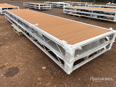 Quantity of (2) 2025 BYT BDF412 4 ft x 16 ft Aluminum Boat Dock Section Kit (Unused)
