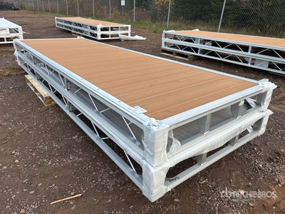 Quantity of (2) 2025 BYT BDF412 4 ft x 12 ft Aluminum Boat Dock Section Kit (Unused)