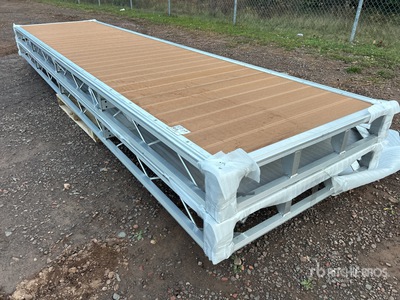 Quantity of (2) 2025 BYT BDF416 4 ft x 16 ft Aluminum Boat Dock Section Kit (Unused)