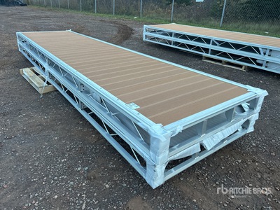 Quantity of (2) 2025 BYT BDF416 4 ft x 16 ft Aluminum Boat Dock Section Kit (Unused)