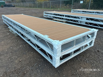 Quantity of (2) 2025 BYT BDF416 4 ft x 16 ft Aluminum Boat Dock Section Kit (Unused)