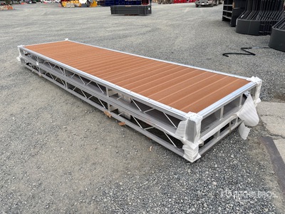 Quantity of (2) 2025 BYT BDF416 4 ft x 16 ft Aluminum Boat Dock Section Kit (Unused)