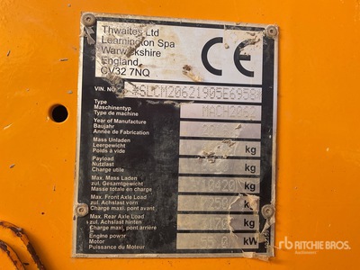 2019 Thwaites MACH2062 キャリアダンプ