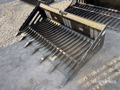 All-Star 72 In Rock w/Teeth Skid Steer Bucket (Unused)